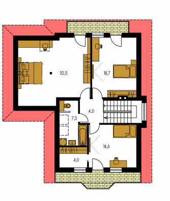 Floor plan of second floor - PREMIER 95